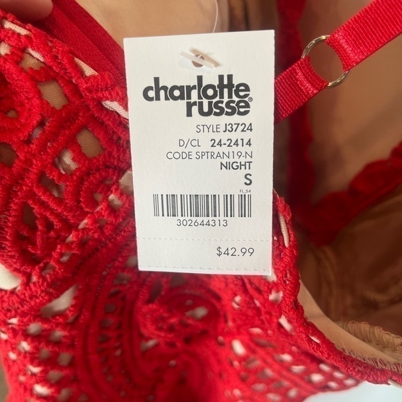 New Charlotte Russe Lace Mini Dress small - Picture 5 of 5